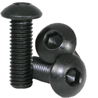 M4-0.70x14 mm Fully Threaded Button Socket Caps 10.9 Coarse Alloy ISO 7380 Thermal Black Oxide (2,500/Bulk Pkg.)