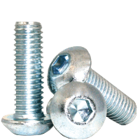 M5-0.80x16 mm Full Threaded 10.9 Button Socket Caps Coarse ISO 7380 Zinc-Bake Cr+3 (100/Pkg.)