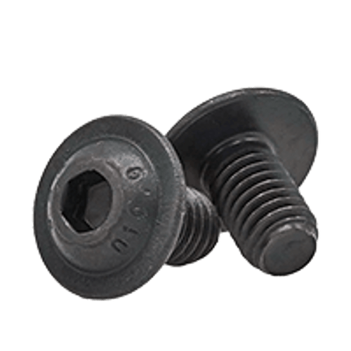 M4-0.70x8 mm Fully Threaded Button Socket Caps Flange 10.9 Coarse Alloy Thermal Black Oxide (2500/Bulk Pkg.)