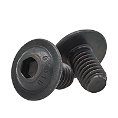 M4-0.70x16 mm Fully Threaded Button Socket Caps Flange 10.9 Coarse Alloy Thermal Black Oxide (2500/Bulk Pkg.)
