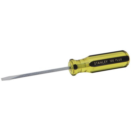 Stanley Products 100 Plus Keystone Slotted Screwdriver, 3/16" x 4" #66-018-A (1/Pkg.)