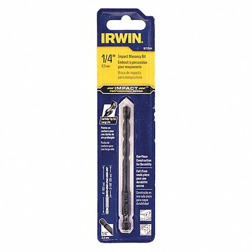 Irwin® 3/16" X 4" Impact Masonry Drill Bit #IR-1870543 (5/Pkg)