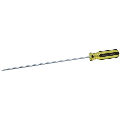 Stanley Products 100 Plus Cabinet Tip Slotted Screwdriver, 3/16" x 12" #66-182-A (1/Pkg.)