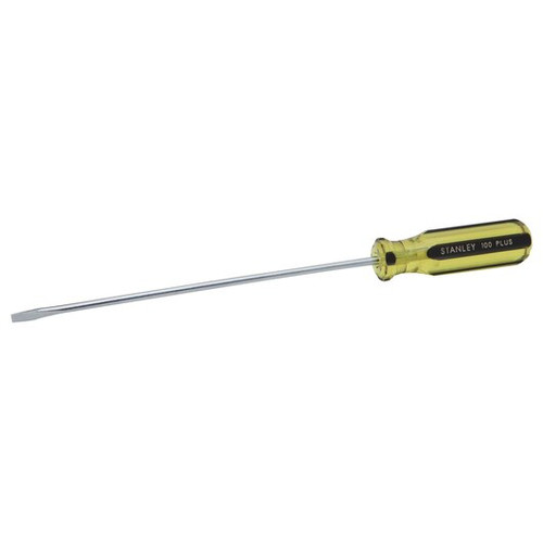 Stanley Products 100 Plus Cabinet Tip Slotted Screwdriver, 3/16" x 8" #66-188-A (1/Pkg.)