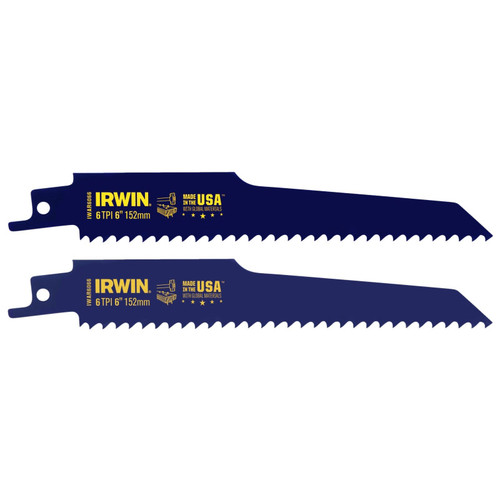 Irwin® Reciprocating Saw Blade, 6", 2-Pk   #IR-2018872 (2/Pkg)