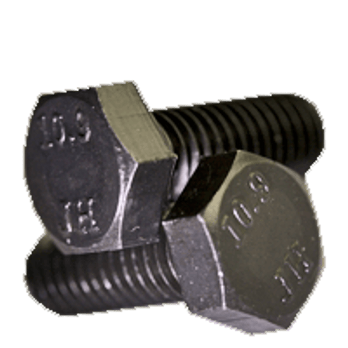 M10-1.50x25 mm Fully Threaded Hex Cap Screws 10.9 ISO 4017 Coarse Alloy Plain (750/Bulk Pkg.)