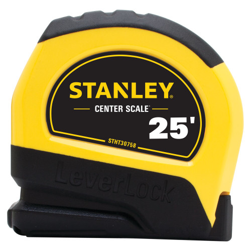 Stanley Products LeverLock Center Read Tape Measure, 25' #STHT30758L (6/Pkg.)