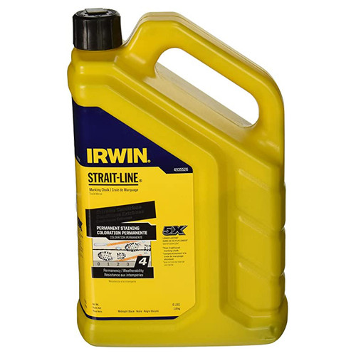 Irwin® Strait-Line Permanent Staining Marking Chalk, Midnight Black, 4LB, #IR-4935526 (4/Pkg)