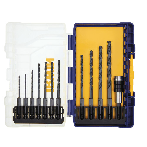 Irwin® 12-PC Hex Shank Drill Bit Set, Black Oxide, #IR-4935643 (6/Pkg)