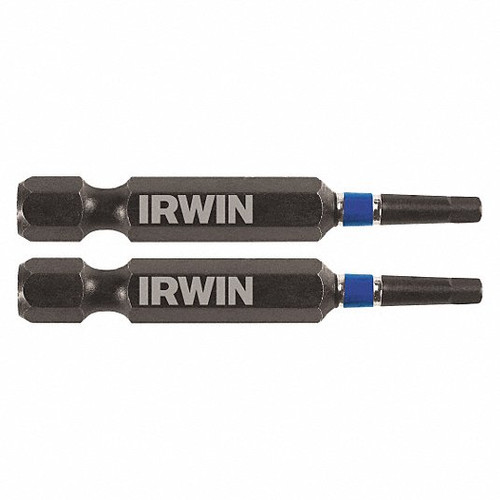 Irwin 2" Impact Performance Square #1 Recess Power Bit, 1/4" Hex #IWAF32SQ12 (10/Pkg.)