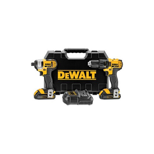 DeWalt 20V MAX Lithium Ion Compact Drill/Driver / Impact Driver Combo Kit (1.5 Ah) (1/Pkg.) DCK280C2