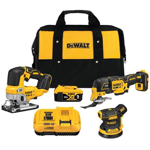 DeWalt 20V MAX XR Brushless Cordless 3-Tool Woodworking Kit (1/Pkg.) DCK300P1