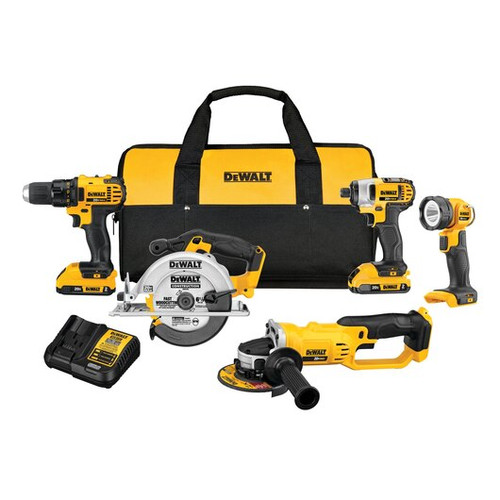 DeWalt 20V MAX Compact Cordless 5-Tool Combo Kit (1/Pkg.) DCK521D2