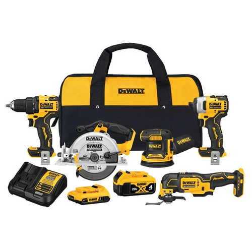 DEWALT 20V MAX Cordless 6 Tool Combo Kit with (2) 20V 2.0Ah Batteries and  Charger DCK620D2 - The Home Depot