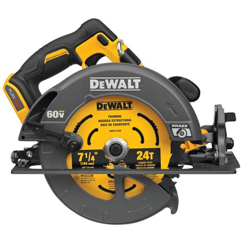 DeWalt FLEXVOLT 60V MAX Brushless 7-1/4" Cordless Circular Saw with Brake (Tool Only) (1/Pkg.) DCS578B