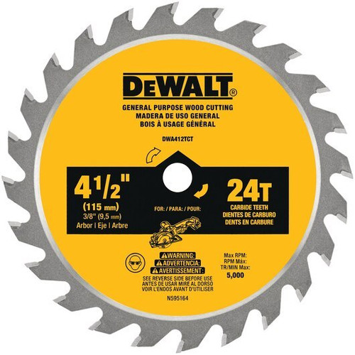 DeWalt 4-1/2" Circular Saw Blade (Qty. 1) #DWA412TCT