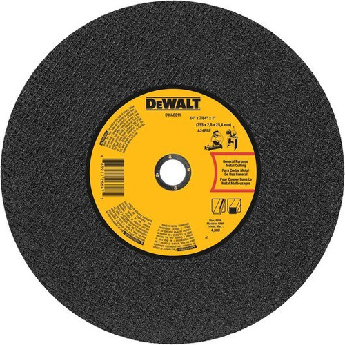 DeWalt 14" x 7/64" x 1" General Purpose Chop Saw Wheel-Metal (10/Pkg.) #DWA8011