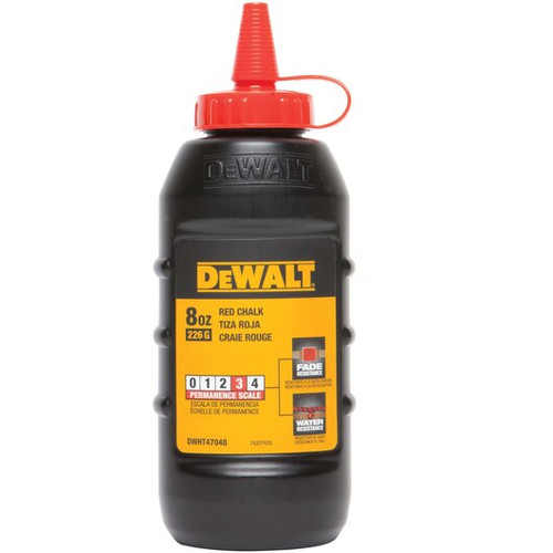 DeWalt 8 oz Chalk - Red (12/Pkg.) DWHT47048L