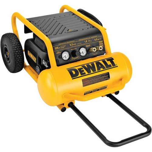 DeWalt 1.6 HP Continuous, 225 PSI, 4.5 Gallon Compressor (1/Pkg.) D55146