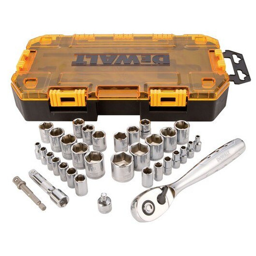DeWalt 34 Piece 1/4" and 3/8" Drive Socket Set (Qty. 1) #DWMT73804
