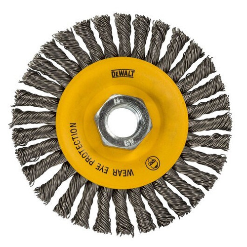 DeWalt 4" x 5/8"-11 HP .020 Stainless Stringer Wire Wheel Bulk (6/Pkg.) #DW49204B DeWalt 4" x 5/8"-11 HP .020 Stainless Stringer Wire Wheel Bulk (6/Pkg.) #DW49204B