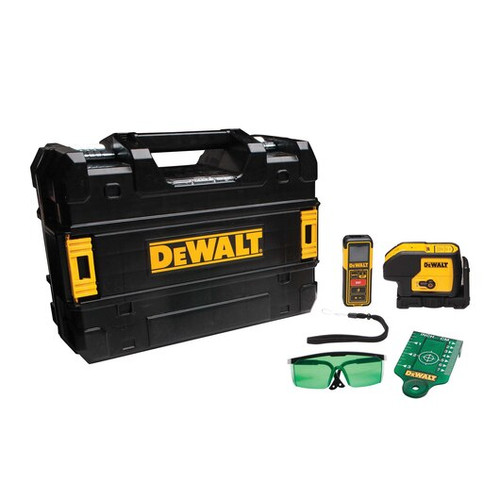 DeWalt Green 3 Spot Laser & 100 ft. Laser Distance Measurer (1/Pkg.) DW0839CG