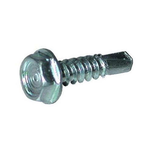 #12-24 x 7/8" Unslotted Indented Hex Washer Head Self-Drilling Screws, #4 Point, Strong-Shield w/Bonded NEO-EPDM Washer (3000/Bulk Pkg.)