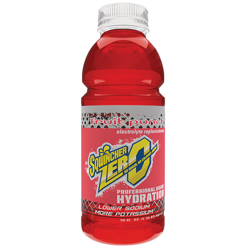 Sqwincher Zero Ready-To-Drink, 20 oz Bottles/Yield, Fruit Punch, 24/Case