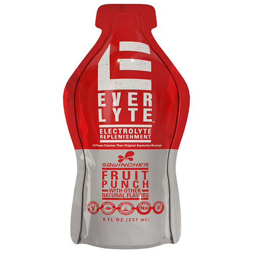 Sqwincher EverLyte Ready-To-Drink Pouches, 8 oz Serving, 8 oz Yield, Fruit Punch, 24/Case