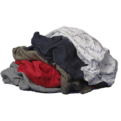 Buffalo Recycled T-Shirt Rags, Colored, 25 lb/Box