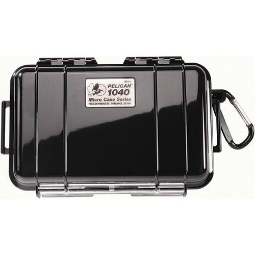 Pelican (1040) Micro Case, 7 1/2"L x 5 1/16"W x 2 1/8"D, Black, 1/Each