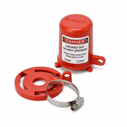 Brady Plug Valve Lockout, Red, 1/Each