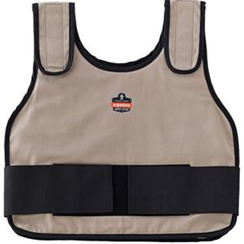 Ergodyne Chill-Its 6230 Phase Change Standard Cooling Vest, Small/Medium, Khaki, 1/Each