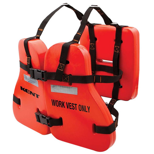 Kent Vinyl Dip Safety Life Vest, Hi-Vis Orange
