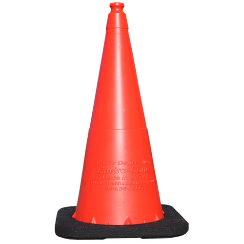 Enviro-Cone Traffic Cone, 28", 7 lb, Orange/Black, 1/Each