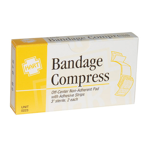 HART Health Bandage Compress, 3", 2/Box