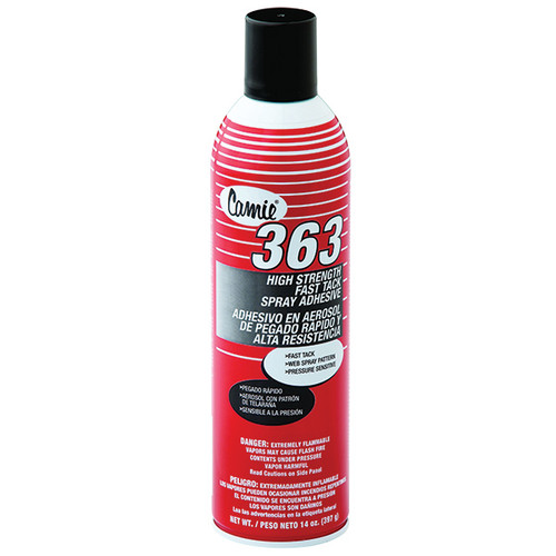 Camie 363 High Strength Fast Tack Spray Adhesive, 14 oz Aerosol, 12/Case