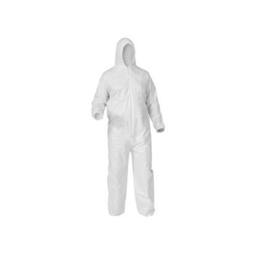 Kleenguard* A35 Liquid & Particle Protection Coveralls, w/ Elastic Writs, Ankles, Hood & Boots, 2X-Large, White, 25/Case