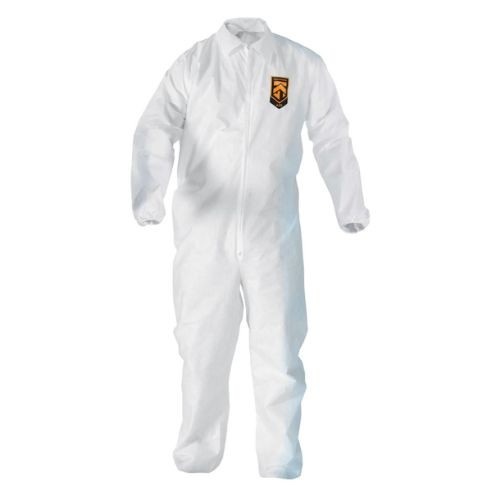 Kleenguard* A20 Breathable Particle Protection Coveralls, W/ Elastic Back, Wrist & Ankles, Medium, White, 24/Case