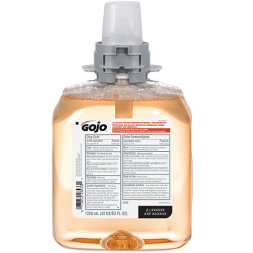 Gojo Luxury Foam Antibacterial Hand Wash, 1250 mL Refill, 4/Case