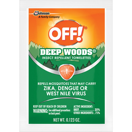 SC Johnson OFF! Deep Woods Insect Repellent Towelettes, 12/Pkg