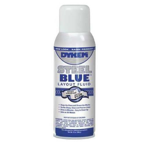 ITW ProBrands Dykem Steel Blue Layout Fluid, 16 oz Aerosol, 12/Case