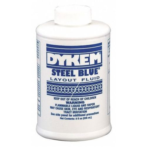 ITW ProBrands Dykem Steel Blue Layout Fluid, 8 oz, Brush-In-Cap, 12/Case