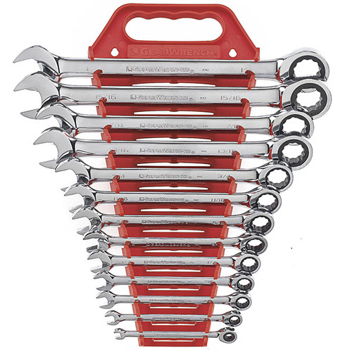 GearWrench 13-Piece 72-Tooth 12-Point Ratcheting Combination SAE Wrench Set, 1/Each