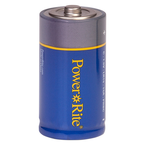 Power Rite C Alkaline Battery, 2/Pkg