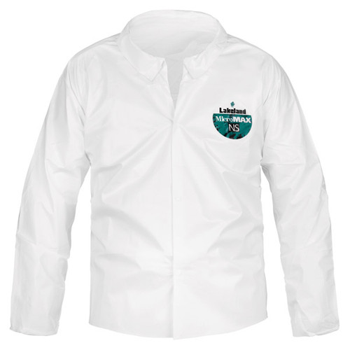 Lakeland MicroMax NS Long Sleeve Shirts w/ Open Wrists, 2X-Large, White, 50/Case
