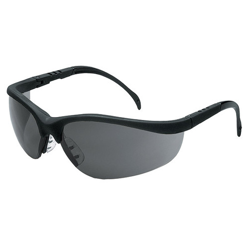 MCR Safety Klondike Eyewear, Black Frame, Gray, Anti-Fog Lens, 1/Each