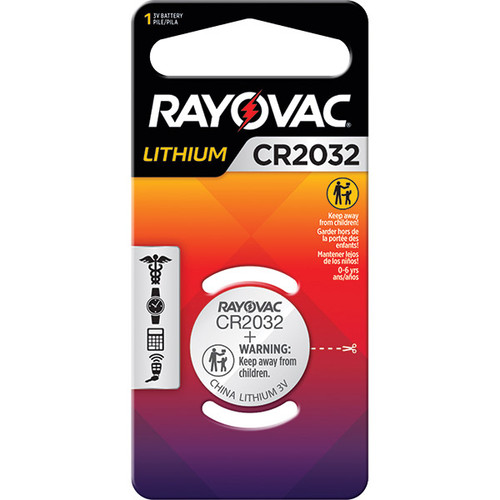 Rayovac 2032 3V Lithium Coin Cell Keyless Entry Battery, 1/Each