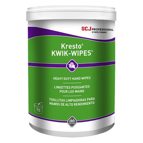 SC Johnson Professional Kresto KWIK-WIPES Hand Cleaning Towels, White, 6 Containers/70 ea