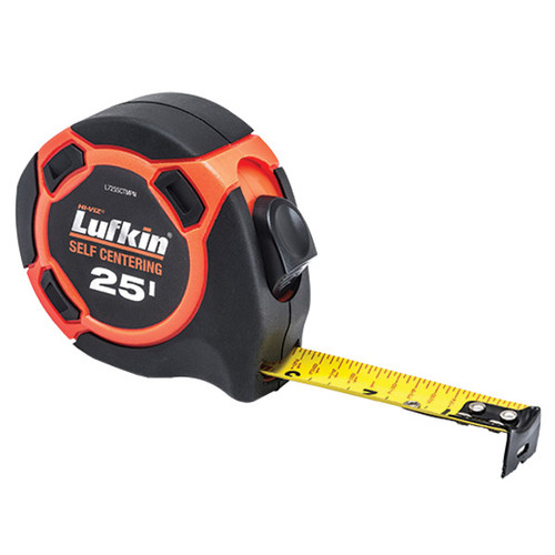 Lufkin Self-Centering Tape Measure, Hi-Viz Orange